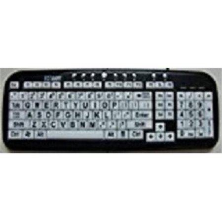 ERGOGUYS Ergoguys CD1043 Vision Keyboard Large Black Print - White CD1043